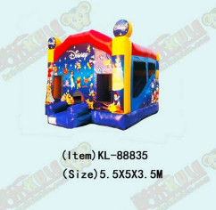 Disneyland Inflatable Jumping Castle dengan Slide untuk Anak-anak