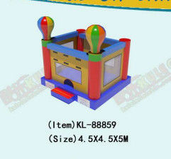 Rumah Bounce Commercial Inflatable Dengan Pola Balon Udara Panas