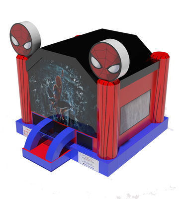 Rumah Bounce Commercial Inflatable Dengan Pola Spider-Man