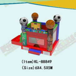 Tema Olahraga Sepak Bola Dan Bola Basket Kastil Bouncy Inflatable