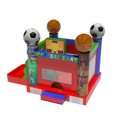 Tema Olahraga Sepak Bola Dan Bola Basket Kastil Bouncy Inflatable