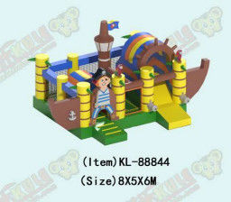 Pirate Ship Theme Park Komersial Inflatable Kids Bounce House