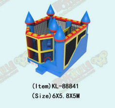 Anak-anak Bermain Rumah Bouncing Commercial Inflatable Dengan Slide