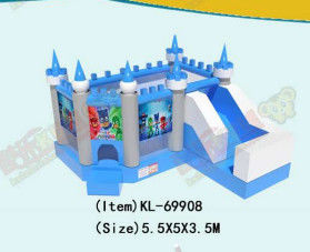 Komersial Anak-anak rumah bouncing kembung dengan slide Sewa