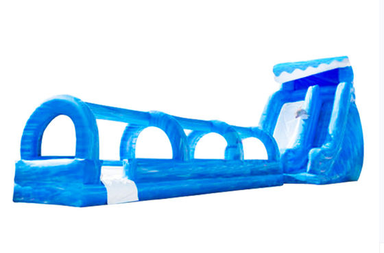Outdoor Blue Wave Air long slides dengan kolam renang untuk dewasa