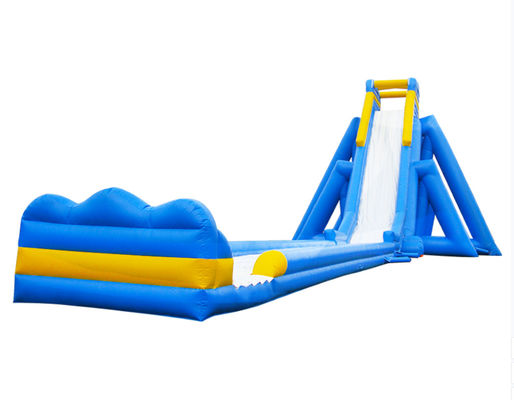 Aldult Sewa Luar Ruangan Air Slide Besar Inflatable Dengan Kolam Renang