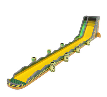 Komersial Grade Bahaya Air Slide Besar Inflatable Dengan Kolam Renang
