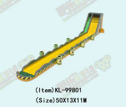 Komersial Grade Bahaya Air Slide Besar Inflatable Dengan Kolam Renang