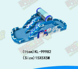 Outdoor Inflatable Penguin Slide Untuk Taman Hiburan Taman bermain