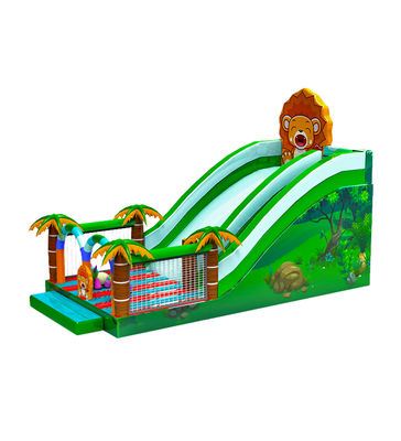 Anak-anak Taman Hiburan Hutan Inflatable Pohon Sawit Slide Untuk Sewa
