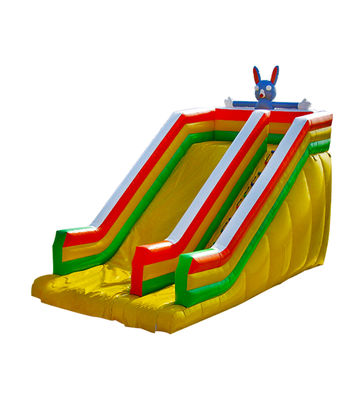 Kelinci Anak-anak Taman Hiburan Animals Inflatable Slide Untuk Sewa