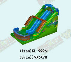 Hutan Tema Inflatable Double Lane Water Slide Untuk Sewa