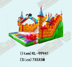 Mickey Mouse Castle Inflatable Slide Besar Untuk Anak-anak