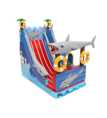 Anak-anak Taman Hiburan Inflatable Baby Shark Slide Untuk Sewa