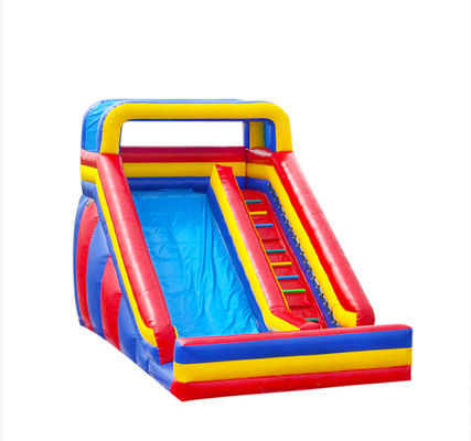 Merah Kuning Biru Slide Air Inflatable Industri Untuk Luar Ruang