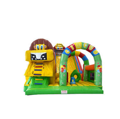 Kastil Bouncing Commercial kecil dengan taman bermain anak-anak slide