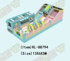 Disesuaikan IP Warna Anak Taman Hiburan Inflatable Slide Bouncy