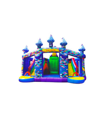 Disesuaikan IP Warna Anak Taman Hiburan Inflatable Slide Bouncy