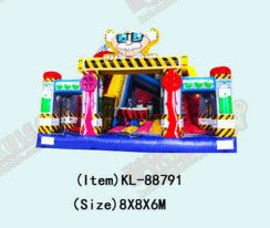 Disesuaikan IP Warna Anak Taman Hiburan Inflatable Slide Bouncy