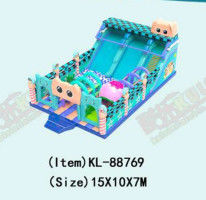 Disesuaikan IP Warna Anak Taman Hiburan Inflatable Slide Bouncy