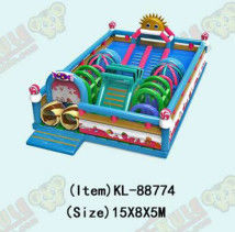 Disesuaikan IP Warna Anak Taman Hiburan Inflatable Slide Bouncy