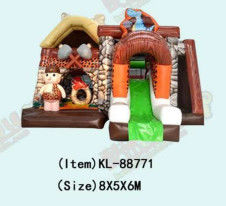 Disesuaikan IP Warna Anak Taman Hiburan Inflatable Slide Bouncy