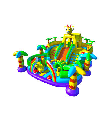 Disesuaikan IP Warna Anak Taman Hiburan Inflatable Slide Bouncy