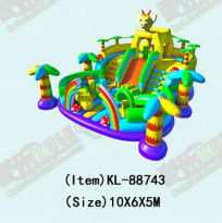 Disesuaikan IP Warna Anak Taman Hiburan Inflatable Slide Bouncy