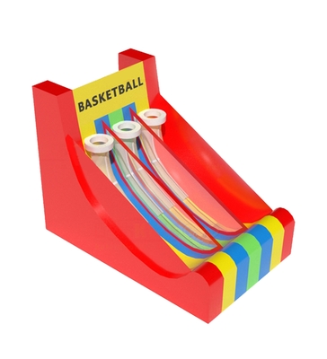 Mainan Menembak Bola Basket Tiga Ring Mini Berwarna-warni yang Mengembang