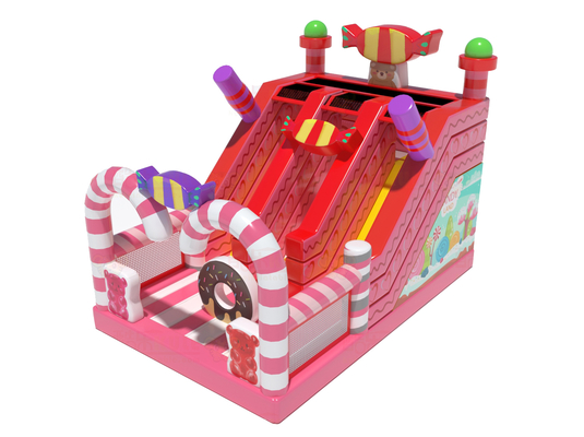 Candy World Pink Style Slide Inflatable Untuk Sewa Acara Partai