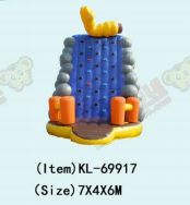 Warna-warni Lucu Dinding Inflatable dengan Caterpillar Rock - Menekuk Petualangan