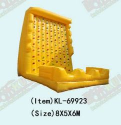 Dazzling Yellow Inflatable Rock Climbing Wall for Delightful Activities
