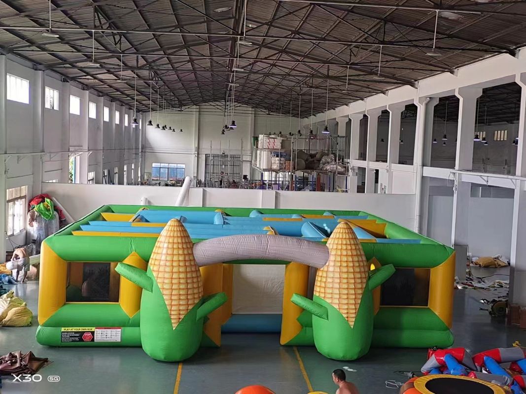 Popcorn Maze Outdoor Inflatable Games Ukuran Besar Untuk Dewasa