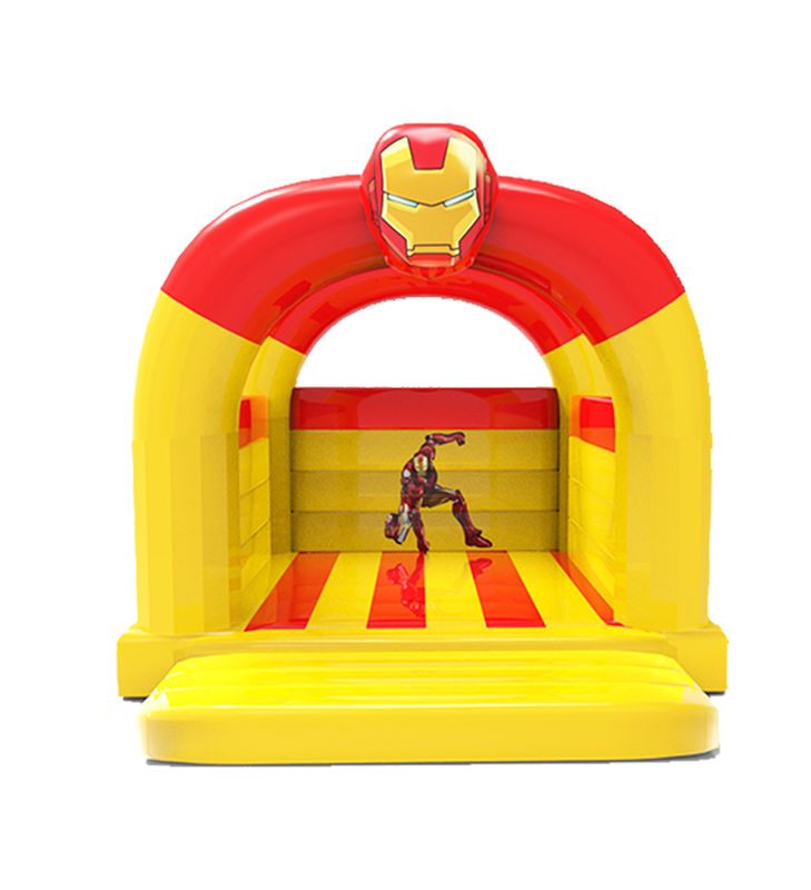 Iron Man Inflatable Kuning Merah Warna Bouncy Castle Untuk Anak-anak