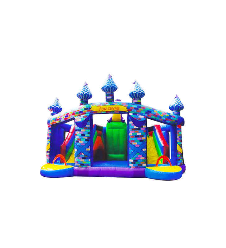 Disesuaikan IP Warna Anak Taman Hiburan Inflatable Slide Bouncy