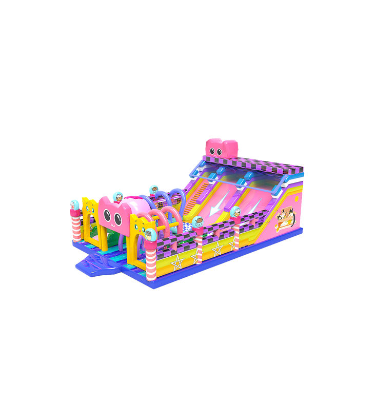 Disesuaikan IP Warna Anak Taman Hiburan Inflatable Slide Bouncy