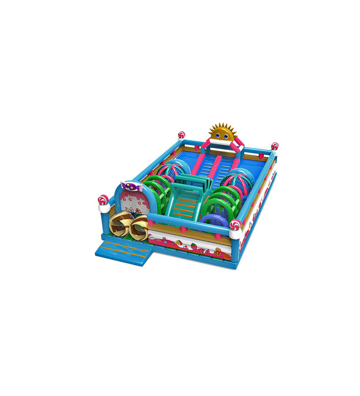 Disesuaikan IP Warna Anak Taman Hiburan Inflatable Slide Bouncy