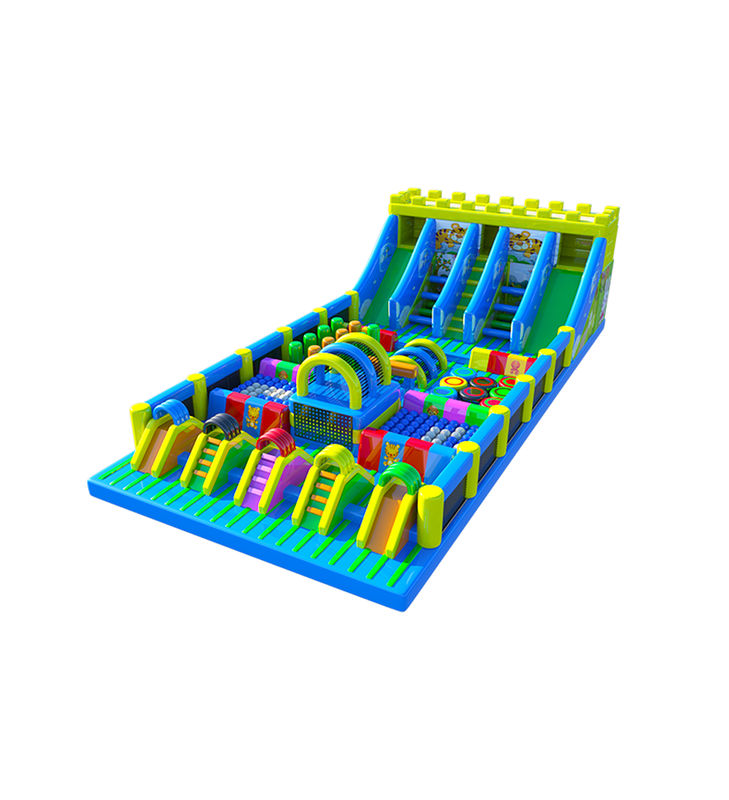 Disesuaikan IP Warna Anak Taman Hiburan Inflatable Slide Bouncy