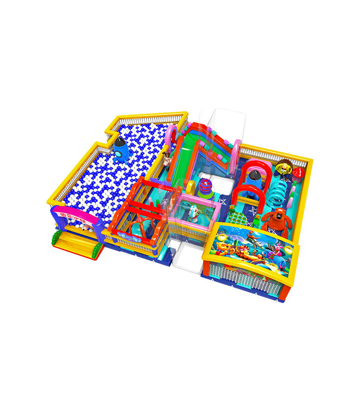 Disesuaikan IP Warna Anak Taman Hiburan Inflatable Slide Bouncy
