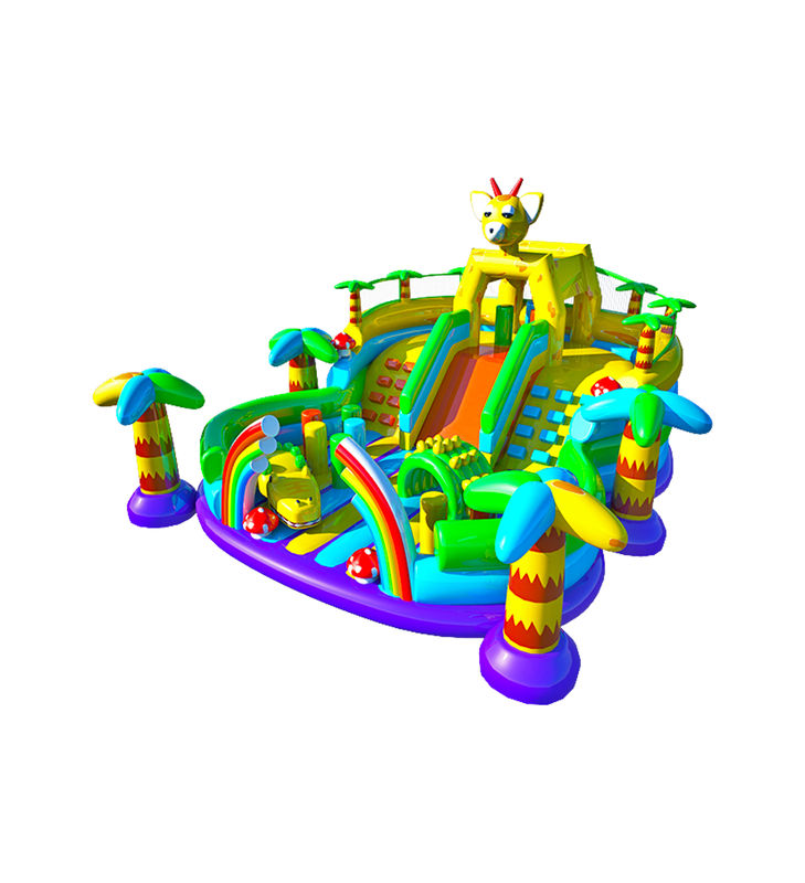 Disesuaikan IP Warna Anak Taman Hiburan Inflatable Slide Bouncy