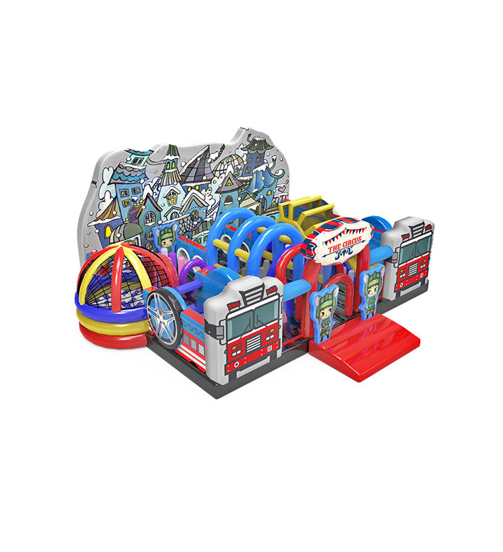 Disesuaikan IP Warna Anak Taman Hiburan Inflatable Slide Bouncy