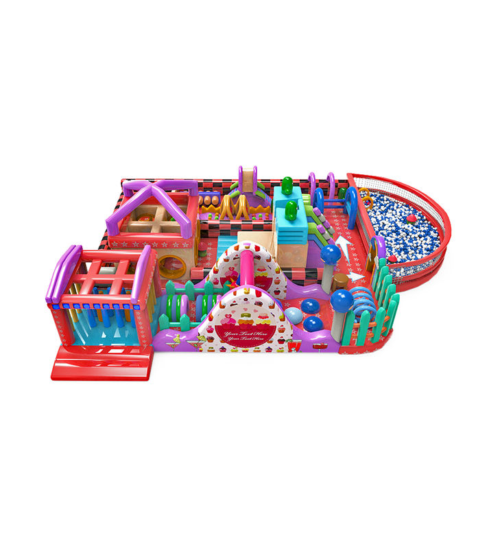 Disesuaikan IP Warna Anak Taman Hiburan Inflatable Slide Bouncy