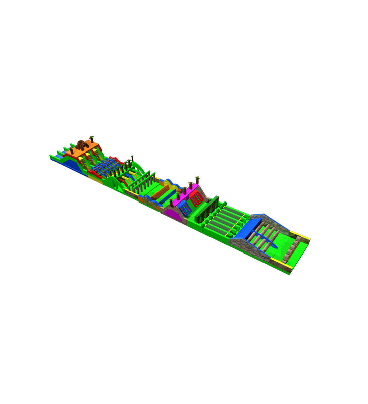 Arena Rintangan Tiup Berwarna-warni yang Dinamis dan Penuh Semangat