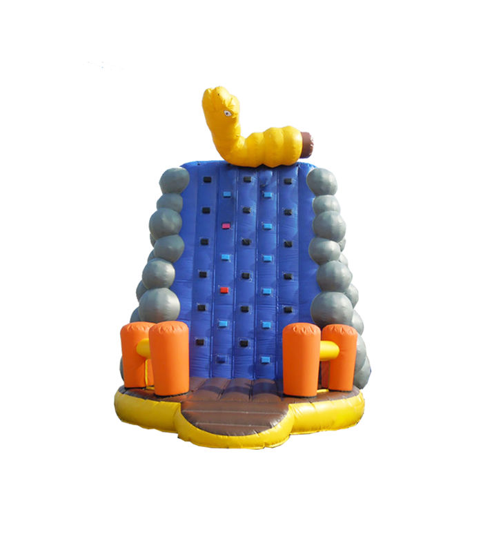 Warna-warni Lucu Dinding Inflatable dengan Caterpillar Rock - Menekuk Petualangan